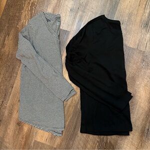Girl’s Old Navy Gray Striped & wonder nation black Long Sleeve Shirts